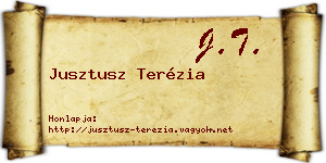 Jusztusz Terézia névjegykártya